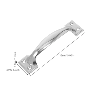 Door Pull Handles Zinc Modern Eco-Friendly Heavy Duty <b>Bow</b> Shaped Grip for Cabinet Exterior Interior Garden Front Door - Product Image 6