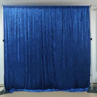 Rideau de fond en velours givré vert émeraude et bleu roi, élégant et moderne, 220 g/m², semi-occultant, pour fêtes, vente en gros