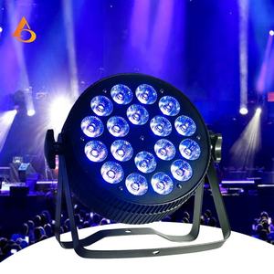 Projecteur LED plat télécommandé 18x12W/15W/18W pour scène, DJ, club, éclairage de discothèque, événements et spectacles - Product Image 1