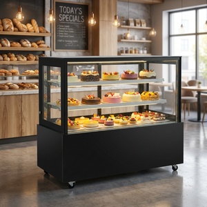 Vitrine Réfrigérée Commerciale en Acier Inoxydable à Refroidissement Direct pour Gâteaux, Réfrigérateur de Pâtisserie, Vitrine à Gâteaux - Product Image 2