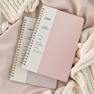 Customizable Logo <b>A5</b> Spiral-Bound Student <b>Notebook</b> Light Color Series Lined Hand Account Book Hard Cover <b>Notebooks</b> - Product Image 3
