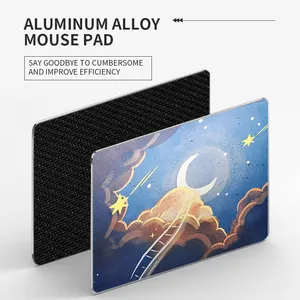 Aluminum Alloy Mouse Pad Matte Smooth Surface Anti-Slip Mat Metal Gaming Mousepad