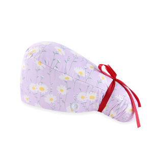 Gorras de turbante para cola de caballo, gorros de fregado con botones, algodón, poliéster, suave, ajustable para el personal de la clínica dental - Product Image 1