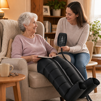 Botas de Compresión de Aire Inalámbricas de 6 Cámaras, Masajeador de Piernas Recargable, Sistema Profesional de Terapia de Drenaje Linfático Neumático