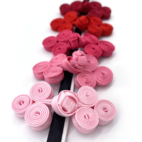 Tissu doré trois boutons de roulette faits à la main Cheongsam bouton de chemise Style ethnique invitation de mariage bouton de boîte-cadeau