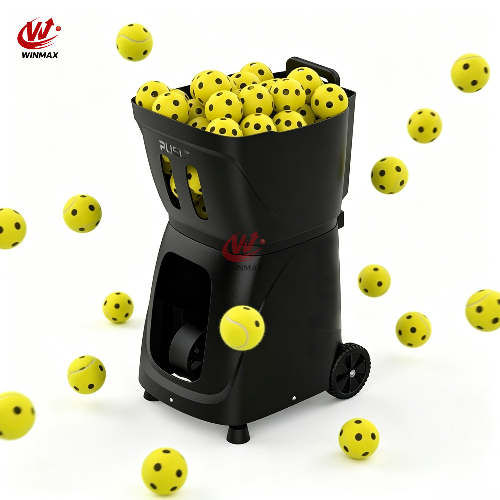 Smart AI Portable Lightweight Pickleball Practice Machine Large Capacity Battery Powered Pickleball Shooter for Outdoor Use