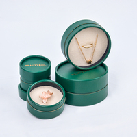 Boîtes à bijoux en papier kraft personnalisées, emballage écologique rembourré en velours pour boucles d'oreilles, colliers, bracelets, bagues avec logo personnalisé