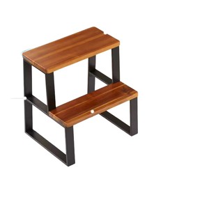 Tabouret d'escalade en bois avec structure métallique pour enfants et adultes, durable, multi-usages, design industriel - Product Image 5