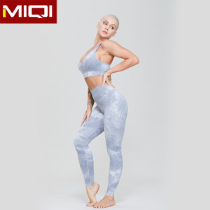 Tie Dye Compression Running Sportswear Venta al por mayor Yoga Pants Mujeres Training Tights Push up Gym Leggings - Product Image 1