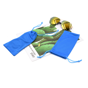 East sunshine Hot Sale OEM Personal isierte Polyester Brille Tasche Hochwertige Rechteck beidseitig Kordel zug Sonnenbrille Tasche - Product Image 2