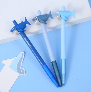 Ocean Series Silicone Cool Shark Three-dimensional Push-button <b>Pen</b>, Student Stationery Smooth Neutral <b>Pen</b> - Product Image 2