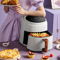 Friteuse électrique sans huile personnalisée 5L 6L 7L 8L 12L à écran tactile 1400W Friteuse à air chaud