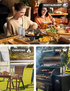 NEW Easy to Use Stainless Steel <b>Salt</b> & <b>Pepper</b> Electric <b>Pepper</b> <b>Grinder</b> Mills for Gift - Product Image 4