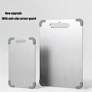 <span class=keywords><strong>Tabla</strong></span> <span class=keywords><strong>de</strong></span> <span class=keywords><strong>Cortar</strong></span> <span class=keywords><strong>de</strong></span> Acero Inoxidable 2026, con Esquinas Antideslizantes Protectoras, Sin Deslizamientos Durante el Uso - Product Image 1