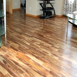 Pavimento in <span class=keywords><strong>Legno</strong></span> Massello di Acacia Lavorato a Mano, Listoni in <span class=keywords><strong>Legno</strong></span> di Acacia a Foglia Piccola Confusa - Product Image 4