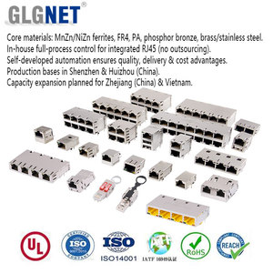 GLGNET Connettore <span class=keywords><strong>RJ45</strong></span> Femmina a Montaggio Verticale a Basso Profilo SMT, Presa Modulare LAN Ethernet <span class=keywords><strong>RJ45</strong></span> - Product Image 2