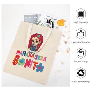 2024 <span class=keywords><strong>Karol</strong></span> <span class=keywords><strong>G</strong></span> Manana Sera Bonito lienzo caliente bolsas de punto portátiles tejido creativo simple estudiante compras tejido playa bolso de mano - Product Image 5