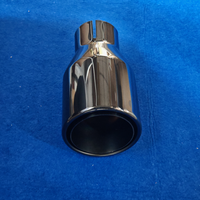 Punta de Escape de Acero Inoxidable Negro Titanio de 4 Pulgadas, Diseño de Doble Capa, Universal para Automóviles, Puntas de Silenciador de Alto Rendimiento, Decoración para Tubo de Escape