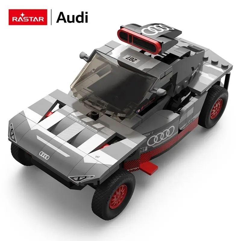 RASTAR kendaraan Model e-tron untuk anak laki-laki, mobil olahraga blok bangunan kecil Mini ABS teknik baru