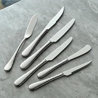 Ensemble de couverts de luxe en acier inoxydable de haute qualité pour hôtels, avec manches gravés, pour mariages et restaurants