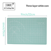 Tappetino da Taglio in PVC Autoriparante A5, Piccolo e Portatile, a Doppio Lato, 3 Strati con Nucleo Bianco, per Scrapbooking e Progetti Fai-da-Te