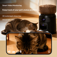 Distributeur automatique intelligent de nourriture pour animaux de compagnie 6L avec caméra, application WiFi, contrôle à distance, alimentation programmée, vision nocturne, distributeur de nourriture ABS pour chiens et chats