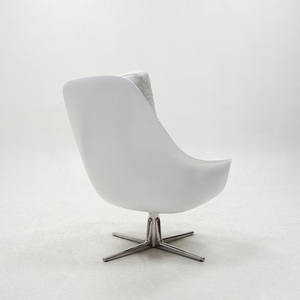 Fauteuil de loisirs individuel de style moderne, fauteuil de bureau pivotant pour salon et balcon, fauteuil lounge individuel marron, couleurs personnalisables - Product Image 3