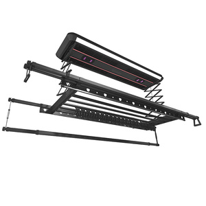 Smart <b>Ceiling</b> Clothes Drying Rack With Heating Foldable Metal Design For Indoor Use - Product Image 2