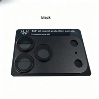 Verre trempé anti-traces de doigts ultra-fin 9H anti-chute pour la protection de l'appareil photo 18 Pro Max, armure en aluminium intégrée givrée