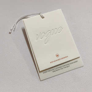 Zp-label kain kertas tebal kustom dengan tali label ayun ramah lingkungan untuk aksesori pakaian dan solusi kemasan tekstil - Product Image 2
