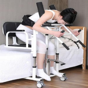 Silla de Ducha Portátil Moderna MSMT <span class=keywords><strong>para</strong></span> <span class=keywords><strong>Ancianos</strong></span> y Personas con Discapacidad, Cómodo Asiento con Inodoro y Orinal, Equipo de Seguridad, Capacidad de 120 kg, Altura Ajustable, <span class=keywords><strong>para</strong></span> Baño - Product Image 4