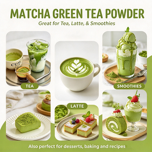 Poudre de thé vert Matcha en marque blanche OEM ODM, Poudre de Matcha de qualité cérémoniale 227g Végétalien Non sucré Complément antioxydant - Product Image 3