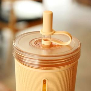 Vaso de Té con Leche para Estudiantes de 700 ml, Funda de Silicona Antideslizante, Botella de Agua de Plástico - Product Image 5