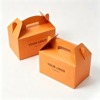 Boîte alimentaire en papier recyclé pour boulangerie, biscuits, bonbons, gâteaux, desserts, emballage à emporter, matériau en carton durable