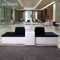 Tabouret de canapé de bureau en métal au design moderne avec revêtement personnalisé pour le hall de la banque, le salon d'attente de l'hôpital et l'hôtel
