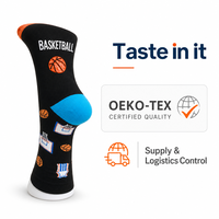 Chaussettes de basketball pour enfants OEM à faible MOQ - Chaussettes de sport en mélange de coton lavables en machine pour garçons de 10 à 12 ans avec grip antidérapant