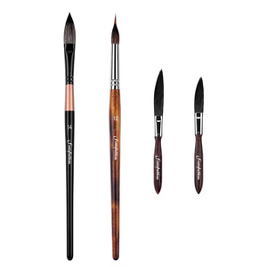 Pinceaux professionnels en acrylique personnalisés Fontainebleau avec logo, poils d'écureuil, pinceaux à langue de chat, pinceaux à aquarelle - Product Image 6