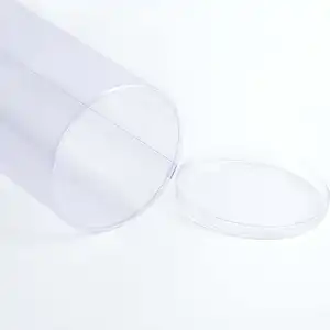 Wholesale Clear Plastic PET PVC Cylinder Packaging Customized Size Transparent Shape Clear Cylinder Containers For Toy Clothing