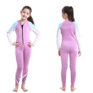 Traje de <span class=keywords><strong>Neopreno</strong></span> de 3 mm con Cremallera Delantera para Playa, Traje de Baño Completo de Manga Larga para Niños y Niñas, Traje de <span class=keywords><strong>Surf</strong></span> para Niños - Product Image 1