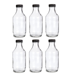 ขวดแก้วสำหรับซอสบาร์บีคิวขนาด16ออนซ์ขวดแก้วใสพร้อมฝาปิดแบบกำหนดเองสำหรับซอสบลูเบอร์รี่ซอสมะเขือเทศน้ำผึ้งรสเผ็ด - Product Image 4