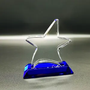 Personal isierte handgemachte Auszeichnung Plaque Crystal Trophy Clear Crystal Plaques Awards