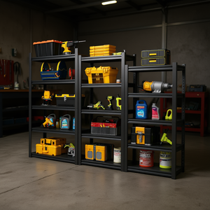 Étagères de rangement métalliques robustes à 5 niveaux DB 78, capacité de 2000 lb, réglables, pour garage industriel, organisation des outils - Product Image 2