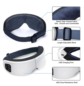 OEM Rechargeable Smart <strong>Eye</strong> <strong>Massager</strong> With Timing Control Relaxing Vibration And Pressure Heating Therapy Bluetooth Connectivity