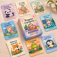 Tarjetas de Cartón Motivacionales Personalizadas, Tarjetas en Inglés con Frases Humorísticas para Aliviar el Estrés, Psicología Positiva, Gestión Emocional