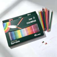 Crayons de couleur sans bois EN71 de 7,5 pouces, non toxiques, idéaux pour les enfants, les écoliers, fournitures scolaires, vente en gros, 40 pièces, personnalisables