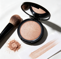 Meistverkaufter Private Label Wasserfester Leuchtpuder Bronzer Lidschatten Gepresster Puder für Körper-Make-up mit Chemischen Inhaltsstoffen