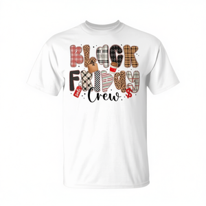 Camiseta Black Friday Crew con diseño de estampado de leopardo a cuadros a juego para la familia - Product Image 3