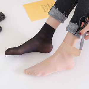 Women's Ultra Thin 10D Nylon Tube Socks Solid Color Anti-Abrasion Stockings For Middle Aged Women From Zhuji Datang Factory - Product Image 2