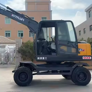 Miniexcavadora de ruedas usada XINYUAN B75/B75W de 7 toneladas y 400 horas con certificación CE, motor y bomba para inspección por informe y vídeo - Product Image 1