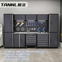 Système de rangement de garage en acier robuste, armoire à outils modulaire entièrement personnalisable, poste de travail d'atelier avec support OEM et ODM